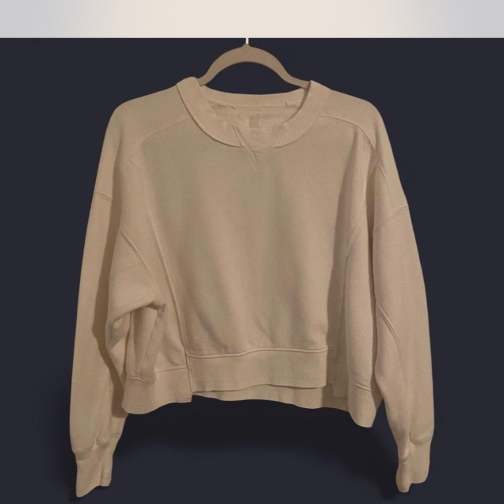 Free People XS Cream Sweatshirt